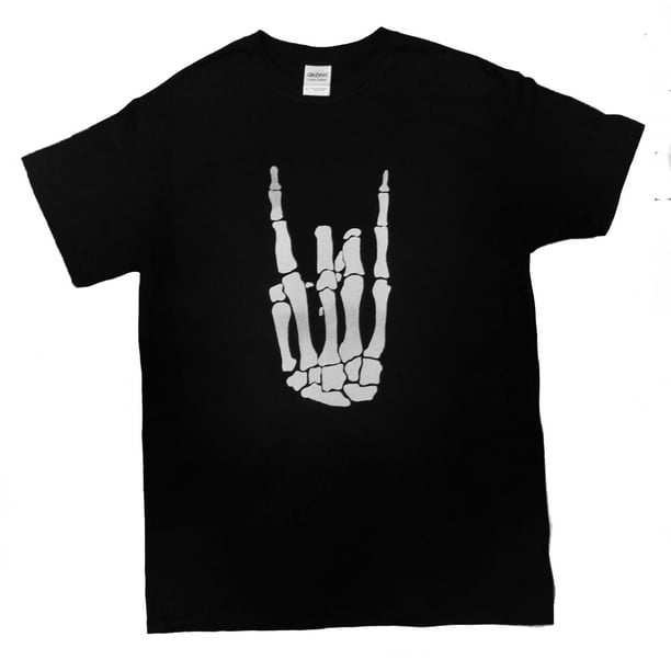 Rock /& Roll Sign Music Skeleton Men/'s T-shirt XS-5XL